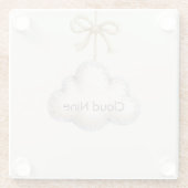 Cream Blue Cloud Nine ガラスコースター (裏面)