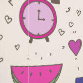 Cream & Blue pattern for Your Kid Room 壁紙 (縫い目)