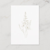 Cream Botanical Minimal Wedding Website QR Code  エンクロージャーカード (裏面)