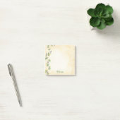 Cream Botanical Vine Personalized Sticky Notes ポストイット (オフィス)