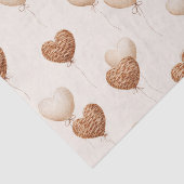 Cream Brown Heart Balloons Love in the Air 薄葉紙 (詳細)