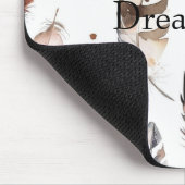 Cream Brown Native Feathers マウスパッド (コーナー)