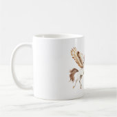 Cream Brown Pegasus Unicorn コーヒーマグカップ (左)