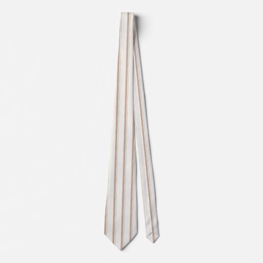 Cream Brown Stripes ネクタイ (正面)