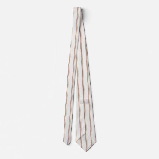 Cream Brown Stripes ネクタイ (裏面)