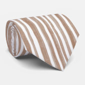 Cream Brown Stripes ネクタイ (ロール)