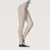 Cream Brown Stripes レギンス (右)