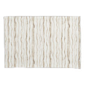 Cream Brown Stripes 枕カバー (正面左)