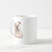 Cream Bulldog Portrait Mug – Dog Lover Gift コーヒーマグカップ (正面左)