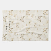 Cream Butterflies Hearts Bridal Shower キッチンタオル (横)