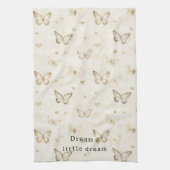 Cream Butterflies Hearts Bridal Shower キッチンタオル (縦)