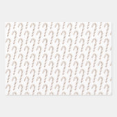 Cream Candy Canes Paper Airplanes Bows Christmas ラッピングペーパーシート (正面)