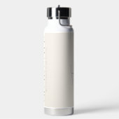 Cream Charcoal Personalized Class of 2026 Graduate ウォーターボトル (左面)