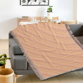 Cream Chevron Pattern Throw Blanket スローブランケット
