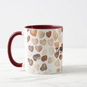 Cream Coffee Bean Hearts マグカップ (左)