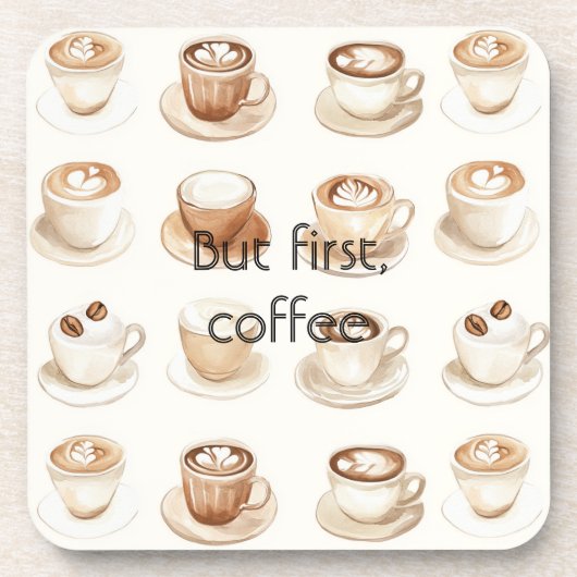 Cream Coffee Cups コースター (正面)