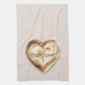 Cream Coffee Heart  キッチンタオル (縦)