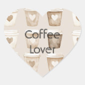 Cream Coffee Heart Cups   ハートシール (正面)