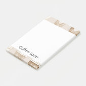 Cream Coffee Heart Cups ポストイット (アングル)