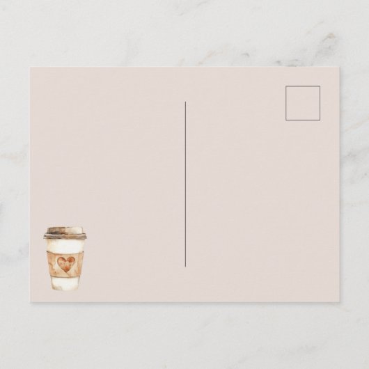 Cream Coffee Heart Cups   ポストカード (裏面)