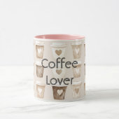 Cream Coffee Heart Cups マグカップ (中央)