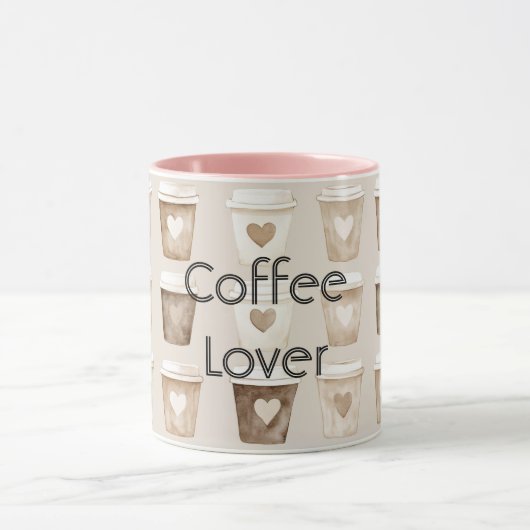 Cream Coffee Heart Cups マグカップ (中央)