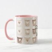 Cream Coffee Heart Cups マグカップ (左)