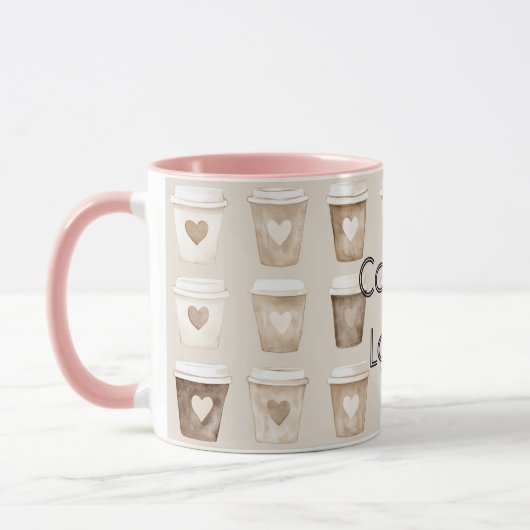 Cream Coffee Heart Cups マグカップ (左)