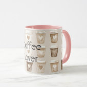 Cream Coffee Heart Cups マグカップ (正面右)