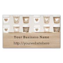 Cream Coffee Heart Cups Business name website