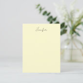 Cream color elegant modern minimalist plain name (スタンド正面)