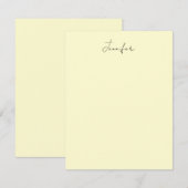 Cream color elegant modern minimalist plain name (正面/裏面)