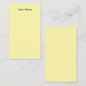 Cream Color Plain Elegant Own Name エンクロージャーカード (正面/裏面)