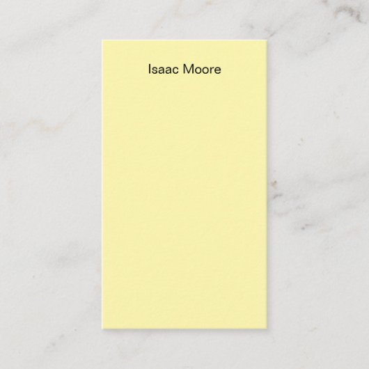 Cream Color Plain Elegant Own Name エンクロージャーカード (正面)