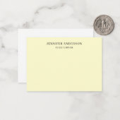 Cream Color Professional Modern Plain Minimalist ノートカード (正面/裏面インサイチュ)