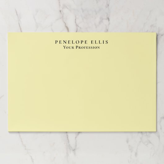 Cream Color Unique Original Classical Professional ペーパーパッド (正面)