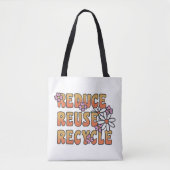 Cream Colorful Text  トートバッグ (正面)