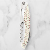 Cream corkscrew with a pink and red heart ソムリエナイフ (正面)