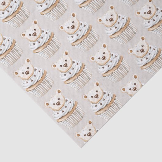 Cream Cupcake Bears Birthday 薄葉紙 (詳細)