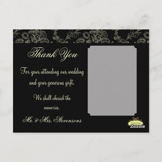 CREAM DAMASKウェディングフォトクリームダマスク ポストカード (裏面)