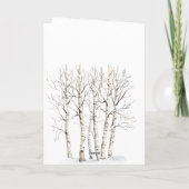 Cream Deer Elk Christmas カード (裏面)