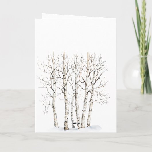 Cream Deer Elk Christmas カード (裏面)