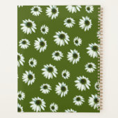 Cream Echinacea Grass Green Floral Pattern 2026 プランナー手帳 (裏面)
