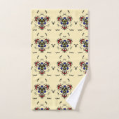 "Cream Ethnic Zen" バスタオルセット (ハンドタオル)