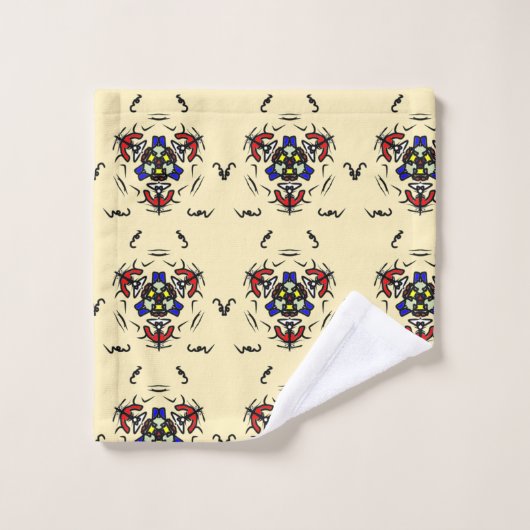 "Cream Ethnic Zen" バスタオルセット (ウォッシュタオル)