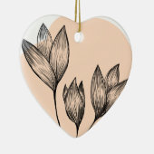 Cream Floral Ornament セラミックオーナメント (右)