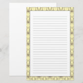 Cream Floral Pattern 便箋 (正面/裏面)