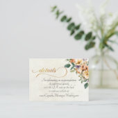 Cream Floral, QR Code - Cream エンクロージャーカード (スタンド正面)