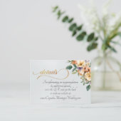 Cream Floral, QR Code - Pearl White エンクロージャーカード (スタンド正面)