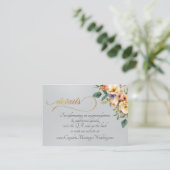 Cream Floral, QR Code - Silver エンクロージャーカード (スタンド正面)